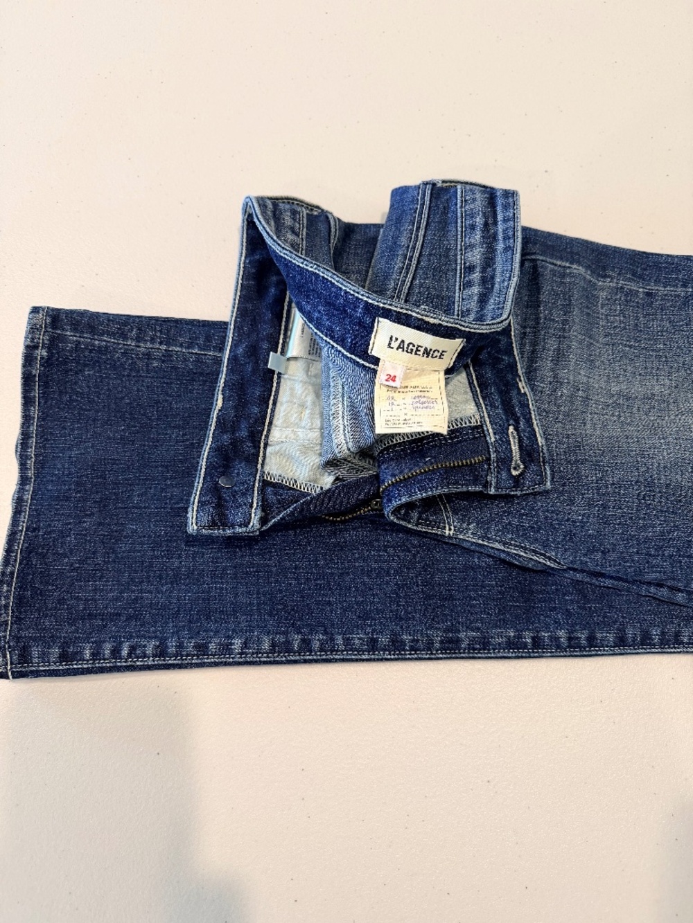 L’AGENCE Selma High Rise Jeans Naples Wash Size 24